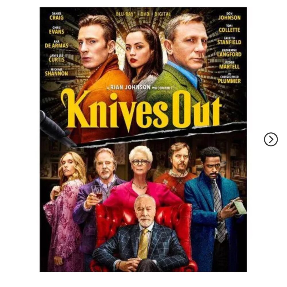 Knives Out - Blu-ray/DVD/digital combo -  Brand New in Packaging
